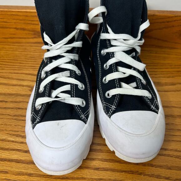 Converse High Top Platform Black Women's Size 7.5 Sneakers Shoes Athletic - Picture 2 of 6